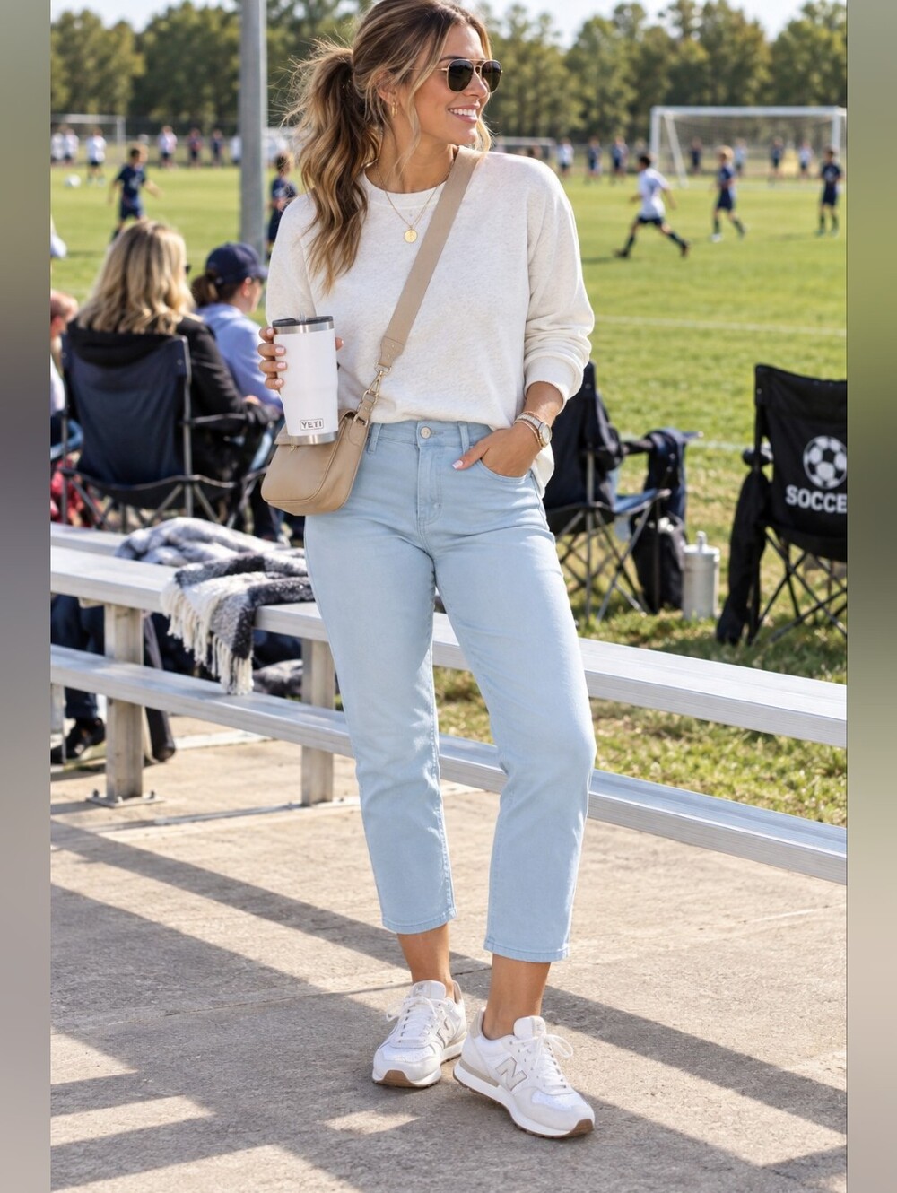 Vintage America Light Blue Cropped Stretch Jeans